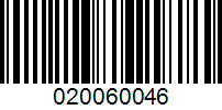 Barcode for 020060046