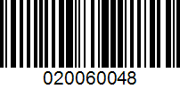 Barcode for 020060048