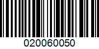 Barcode for 020060050