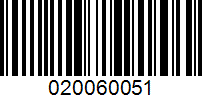 Barcode for 020060051