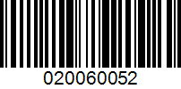 Barcode for 020060052