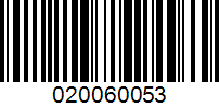 Barcode for 020060053