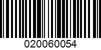 Barcode for 020060054