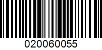 Barcode for 020060055