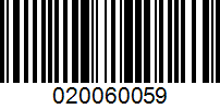 Barcode for 020060059