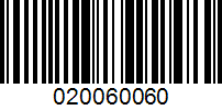 Barcode for 020060060