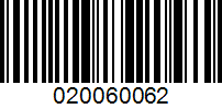 Barcode for 020060062