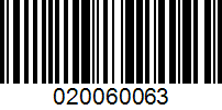 Barcode for 020060063