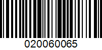 Barcode for 020060065