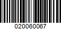 Barcode for 020060067