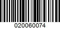 Barcode for 020060074