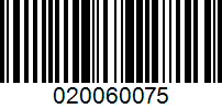 Barcode for 020060075