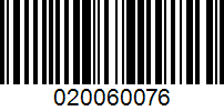 Barcode for 020060076