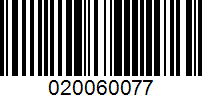 Barcode for 020060077