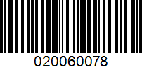 Barcode for 020060078