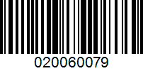 Barcode for 020060079