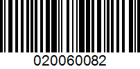 Barcode for 020060082