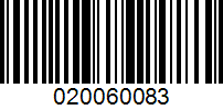 Barcode for 020060083