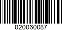 Barcode for 020060087