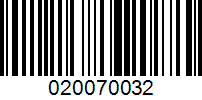 Barcode for 020070032