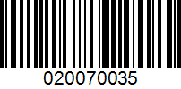 Barcode for 020070035