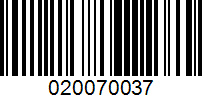 Barcode for 020070037