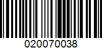 Barcode for 020070038