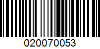 Barcode for 020070053