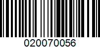 Barcode for 020070056