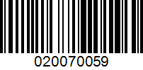 Barcode for 020070059