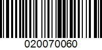 Barcode for 020070060