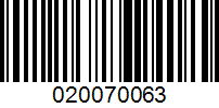 Barcode for 020070063