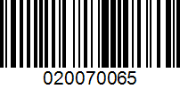 Barcode for 020070065