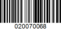 Barcode for 020070068