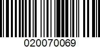 Barcode for 020070069