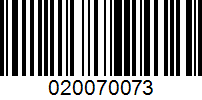 Barcode for 020070073