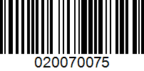 Barcode for 020070075