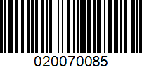 Barcode for 020070085