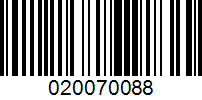 Barcode for 020070088