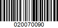 Barcode for 020070090