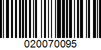 Barcode for 020070095