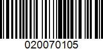 Barcode for 020070105