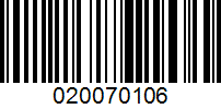 Barcode for 020070106