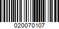 Barcode for 020070107