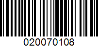 Barcode for 020070108