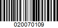 Barcode for 020070109