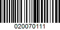 Barcode for 020070111