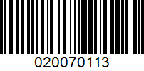 Barcode for 020070113