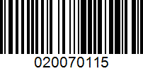 Barcode for 020070115