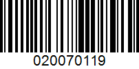 Barcode for 020070119
